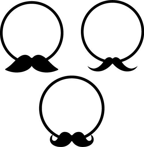 Download Free Moustache Monogram Frames 420 Free Svg Designs SVG Cut Files