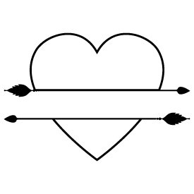 Free svg cut files split heart with arrows. This FREE download includes SVG, EPS, PNG and DXF files for personal cutting projects. Free vector / free svg monogram / free svg images for cricut / valentines / love svg