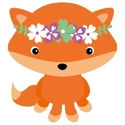 Free SVG Files - Fox with Flower Crown