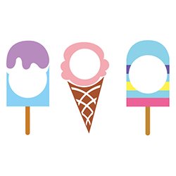 Ice Cream Monogram Frame 408