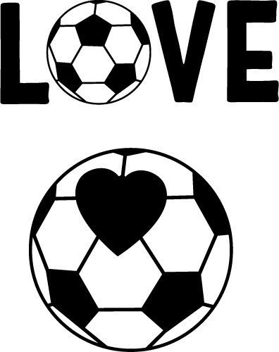 Love Soccer Ball SVG