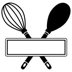 Kitchen utensils banner SVG