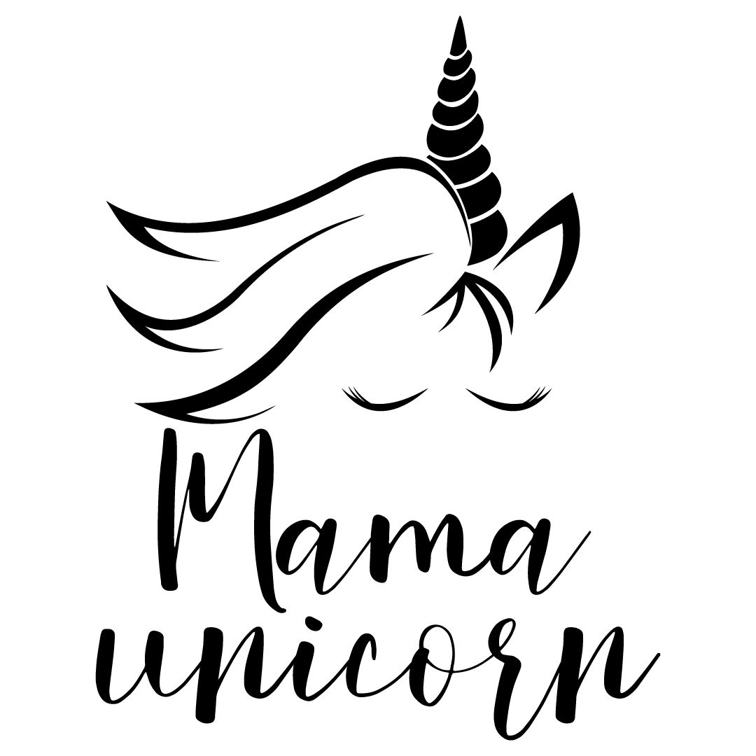 Quote Mama Unicorn Silhouette SVG