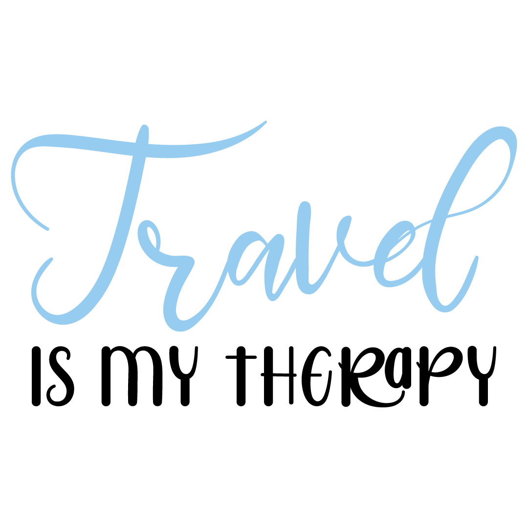 Quote Travel Is My Therapy Free SVG Files 1235