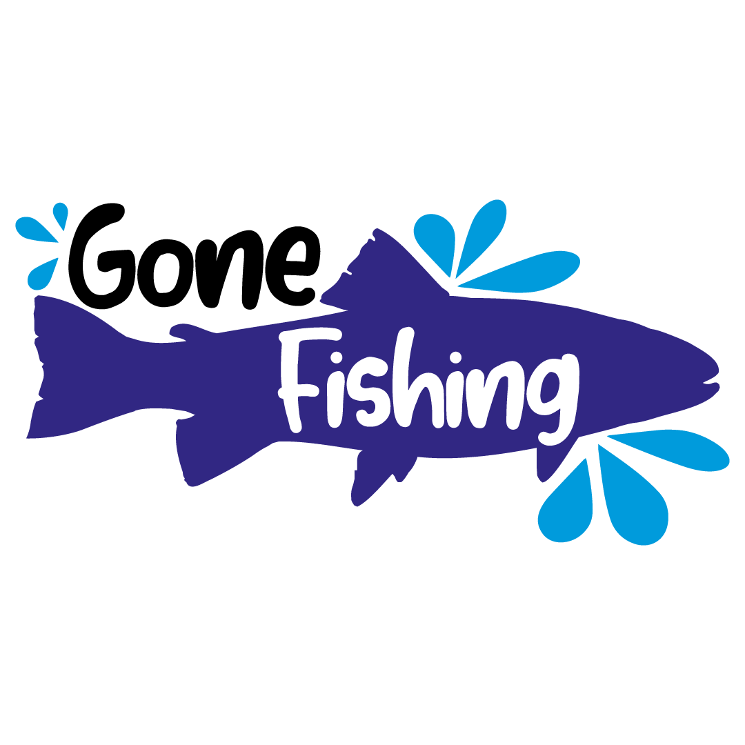 Quote Gone Fishing SVG