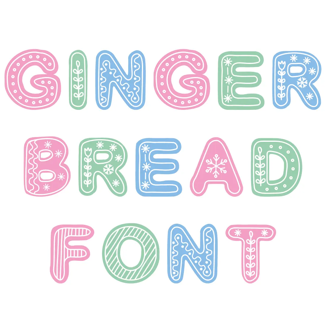 Gingerbread Font Free SVG Files 1474