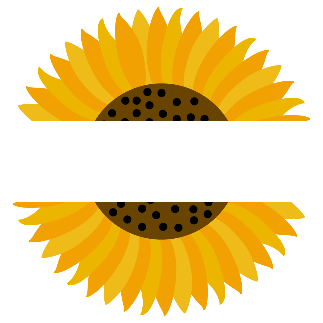 Split Sunflower Free SVG Files