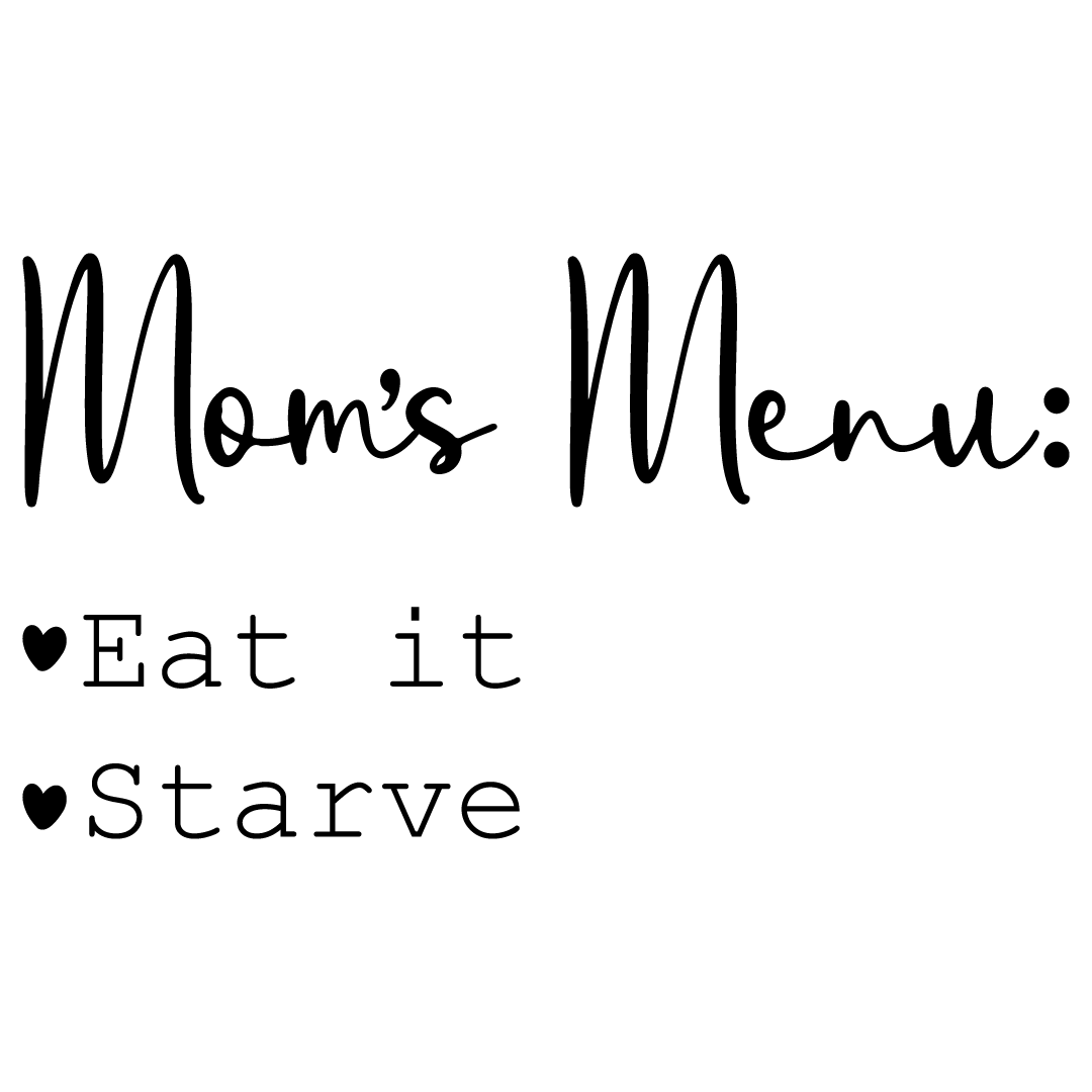 Moms Menu Free SVG Files