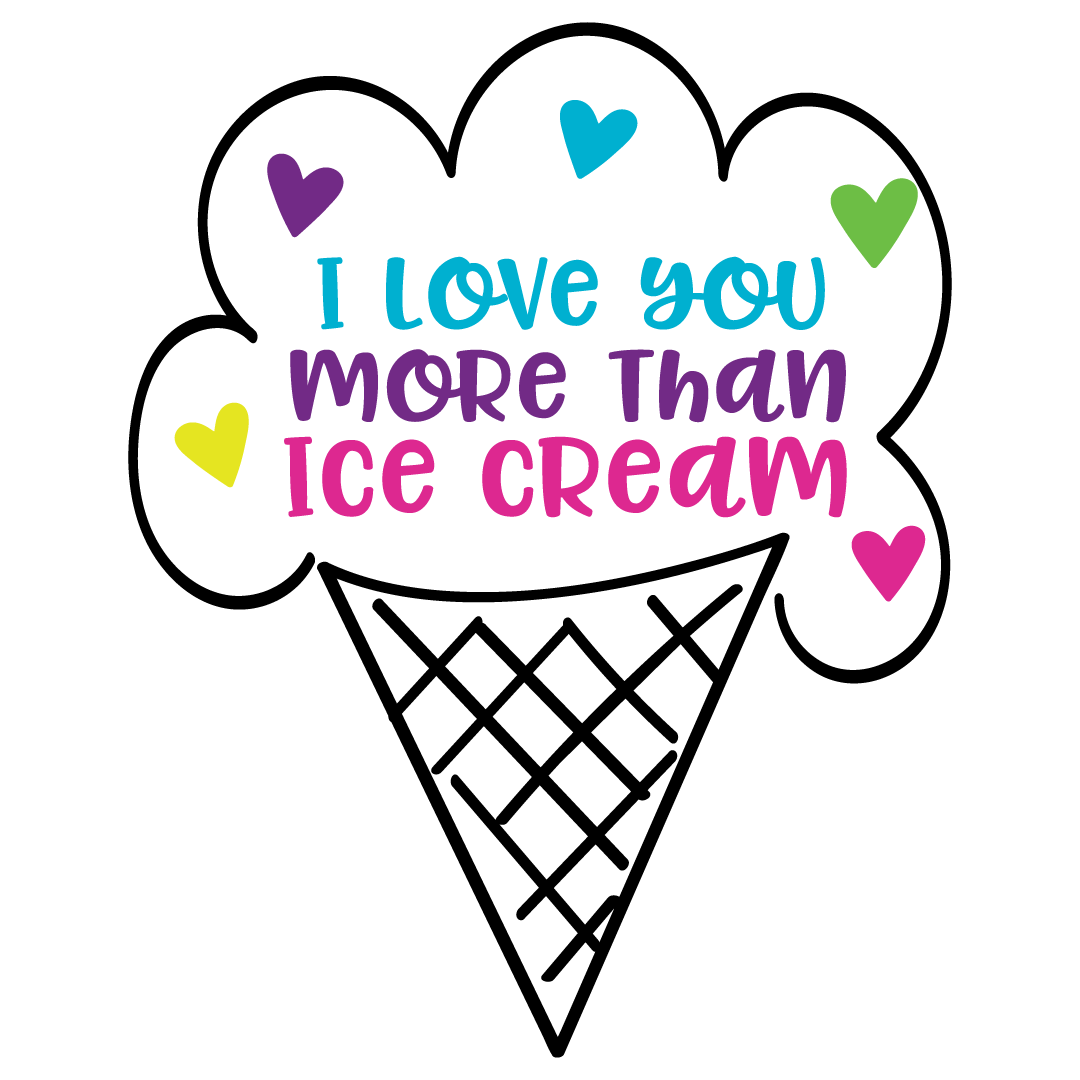 Love You More Than Ice Cream Free SVG Files