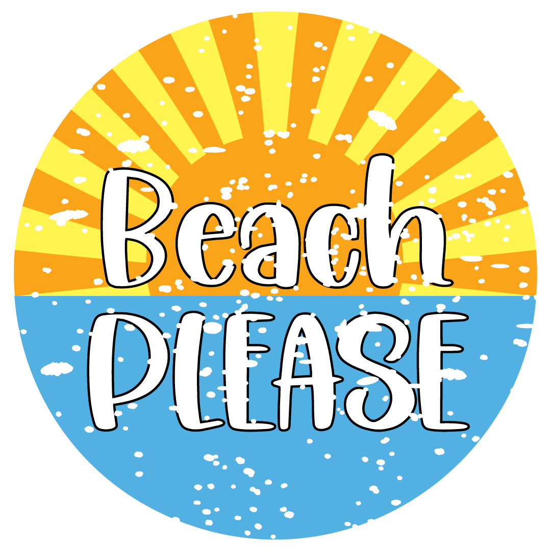 Beach Please Distressed Grunge Free SVG Files