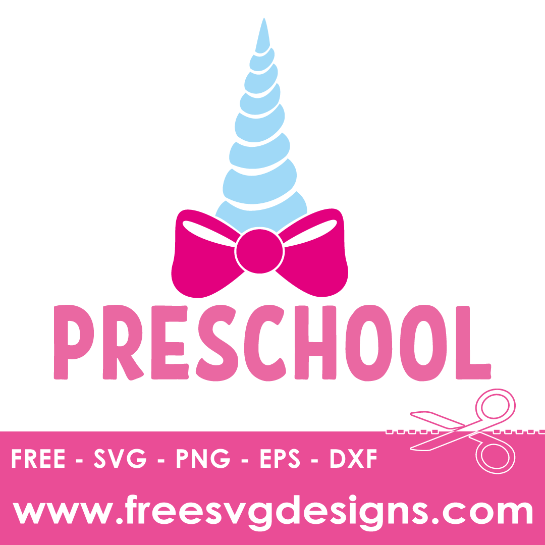 Preschool Unicorn Horn Free SVG Files