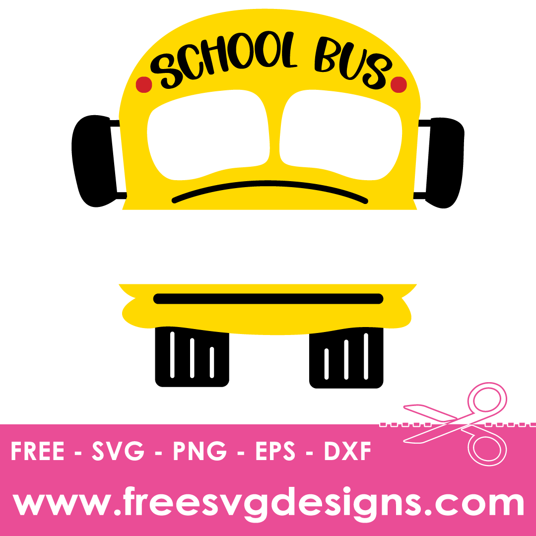 School Bus Split Monogram Free SVG Cut Files