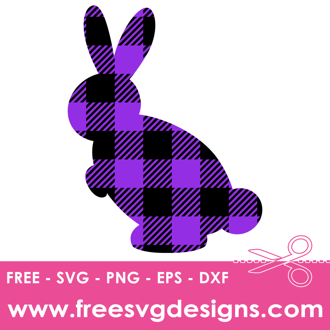 Buffalo Plaid Easter Bunny – FREE SVG Files 2104