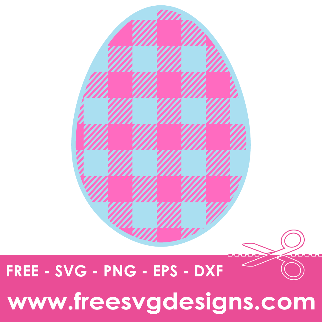 Easter Egg Pastel Buffalo Plaid – FREE SVG Files 2122