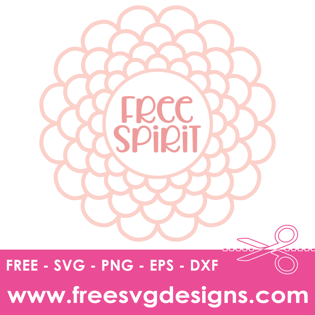 Mandala Free Spirit Quote Free SVG Files