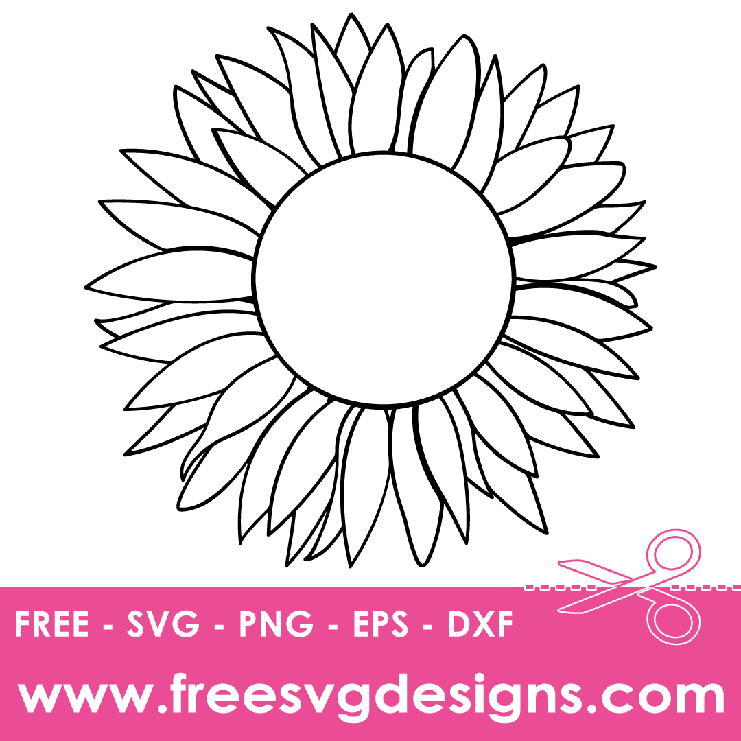 Sunflower Silhouette Free SVG Files