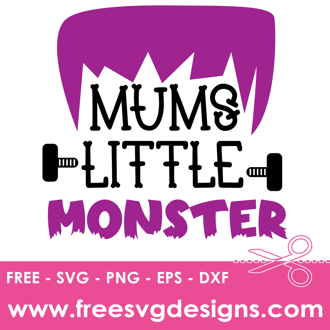 Halloween Mums Little Monster – FREE SVG Files 1815