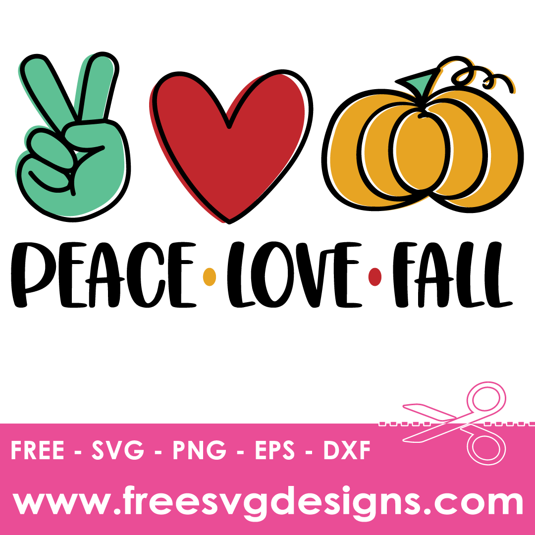 Halloween Peace Love Fall – FREE SVG Files 1834