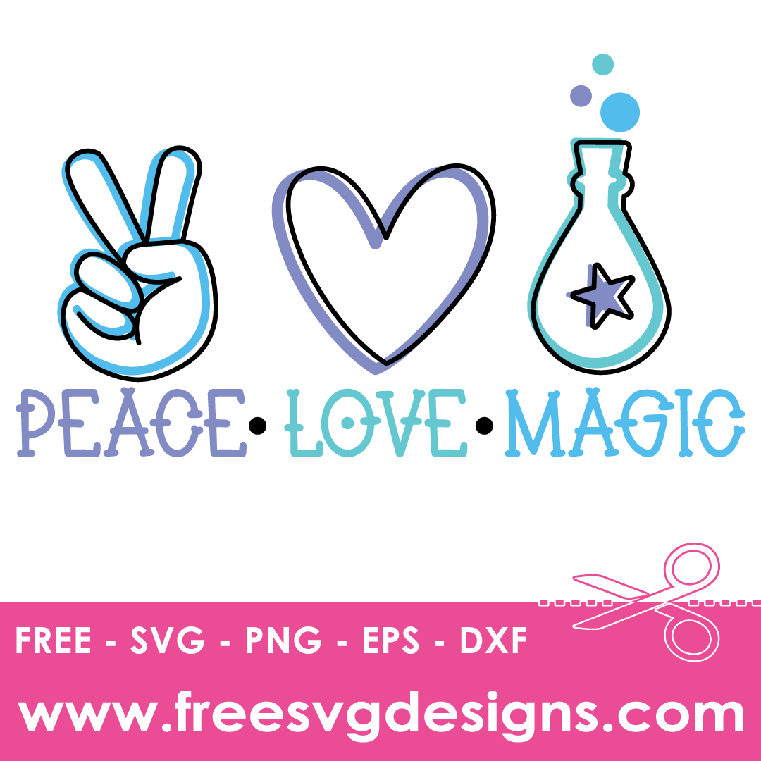 Halloween Peace Love Magic – FREE SVG Files 1835