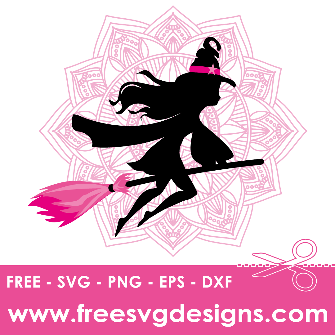 Halloween Mandala Witch – FREE SVG Files 1839
