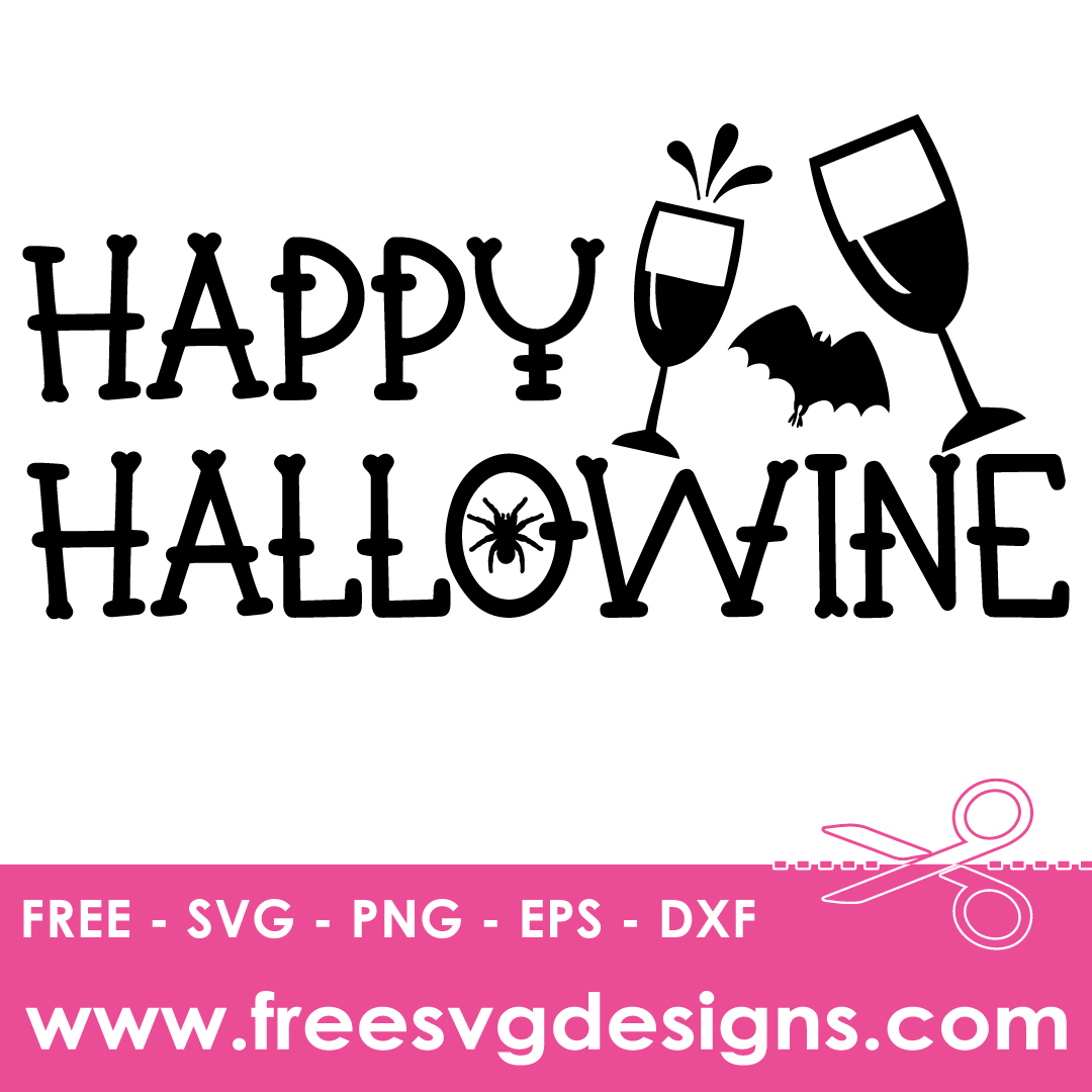 Halloween Happy Hallowine – FREE SVG Files 1855