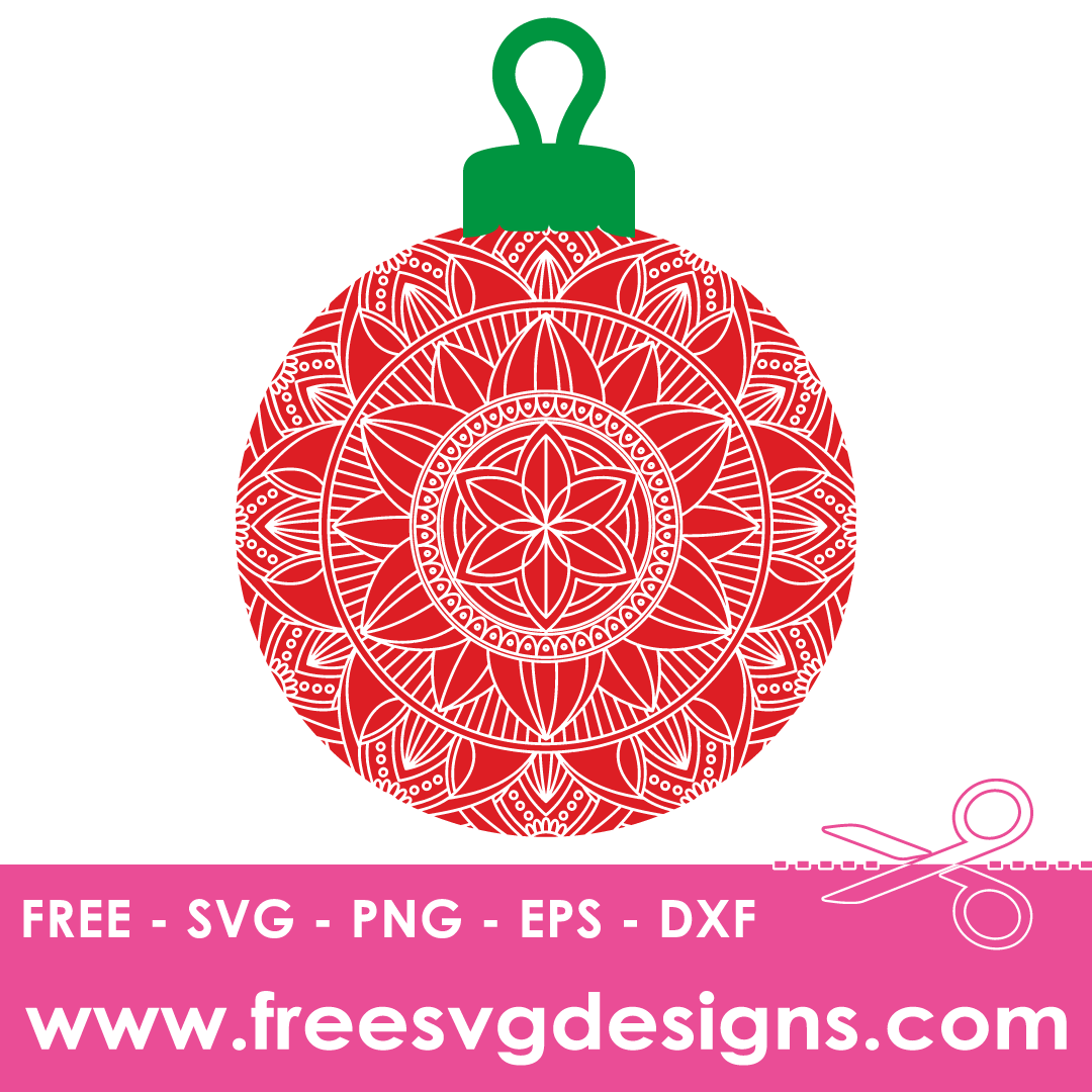 Mandala Christmas Bauble – FREE SVG Files 1938