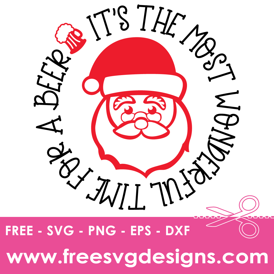 Christmas Most Wonderful Time For A Beer – FREE SVG Files 1973