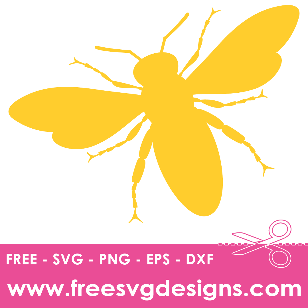 Bee Silhouette Free SVG Files