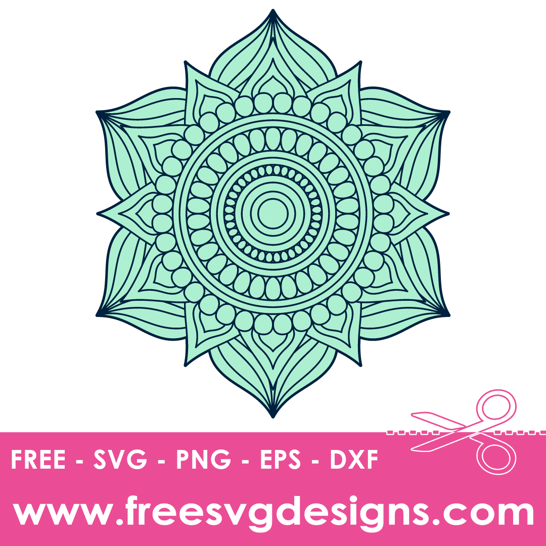 Lily Mandala – FREE SVG Files 1990