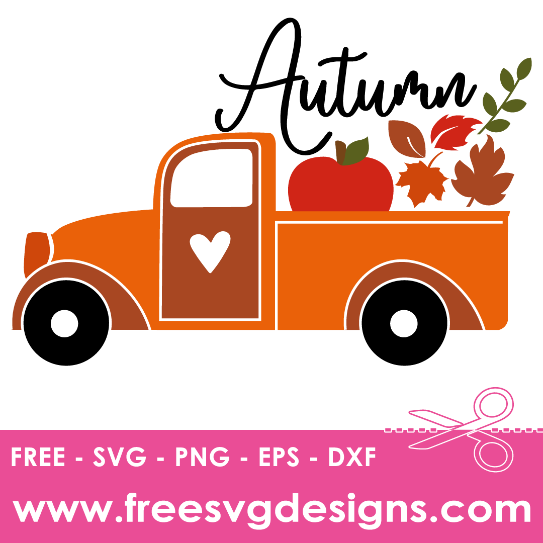 Autumn Pick Up Truck – FREE SVG Files 2076