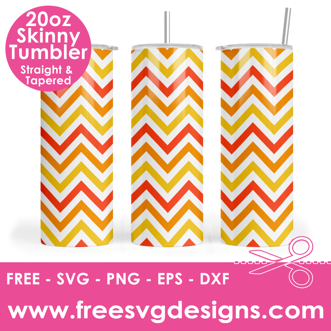 Chevron Tumbler 20oz Skinny – FREE SVG Files 2327