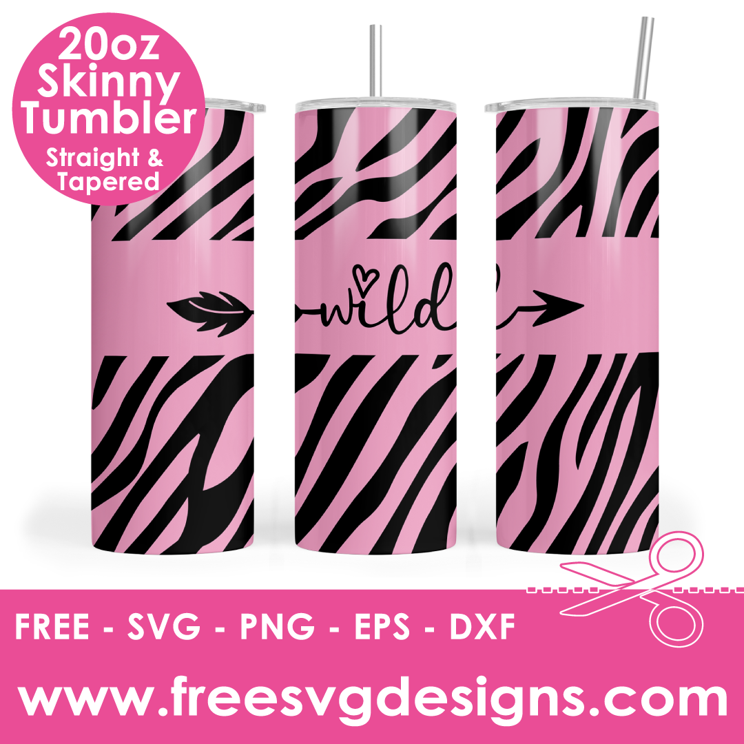 Wild Zebra Tumbler Free SVG Files