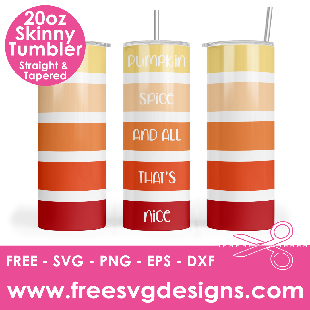 Pumpkin Spice Tumbler Free SVG Files