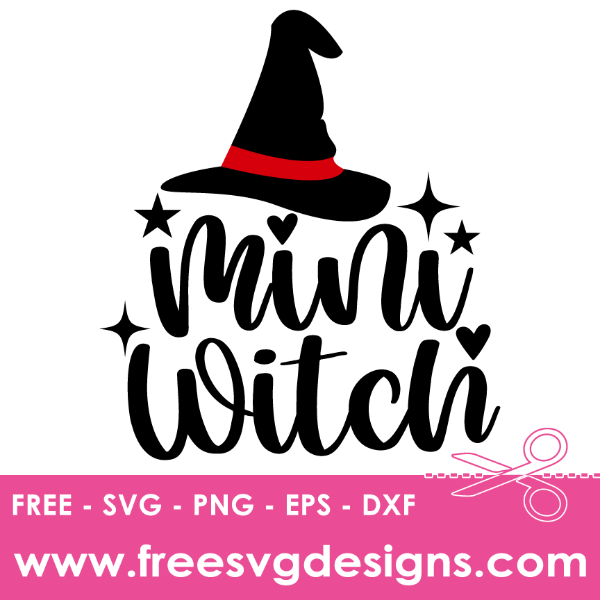 Halloween Mini Witch SVG Files