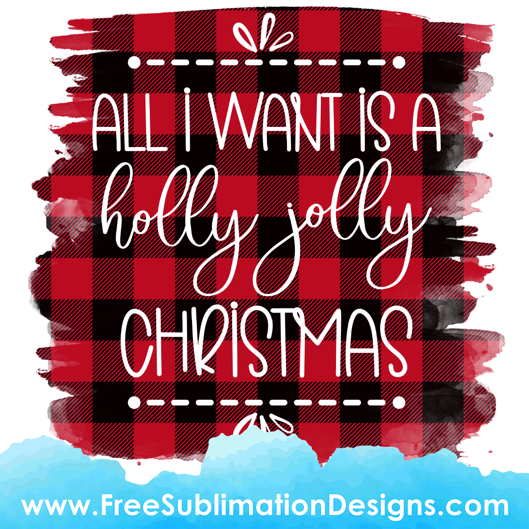 Holly Jolly Christmas PNG – FREE PNG File 00450