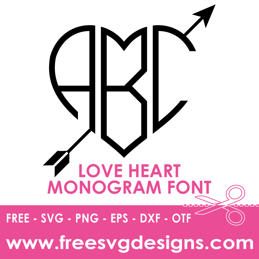 Love Heart Monogram Font