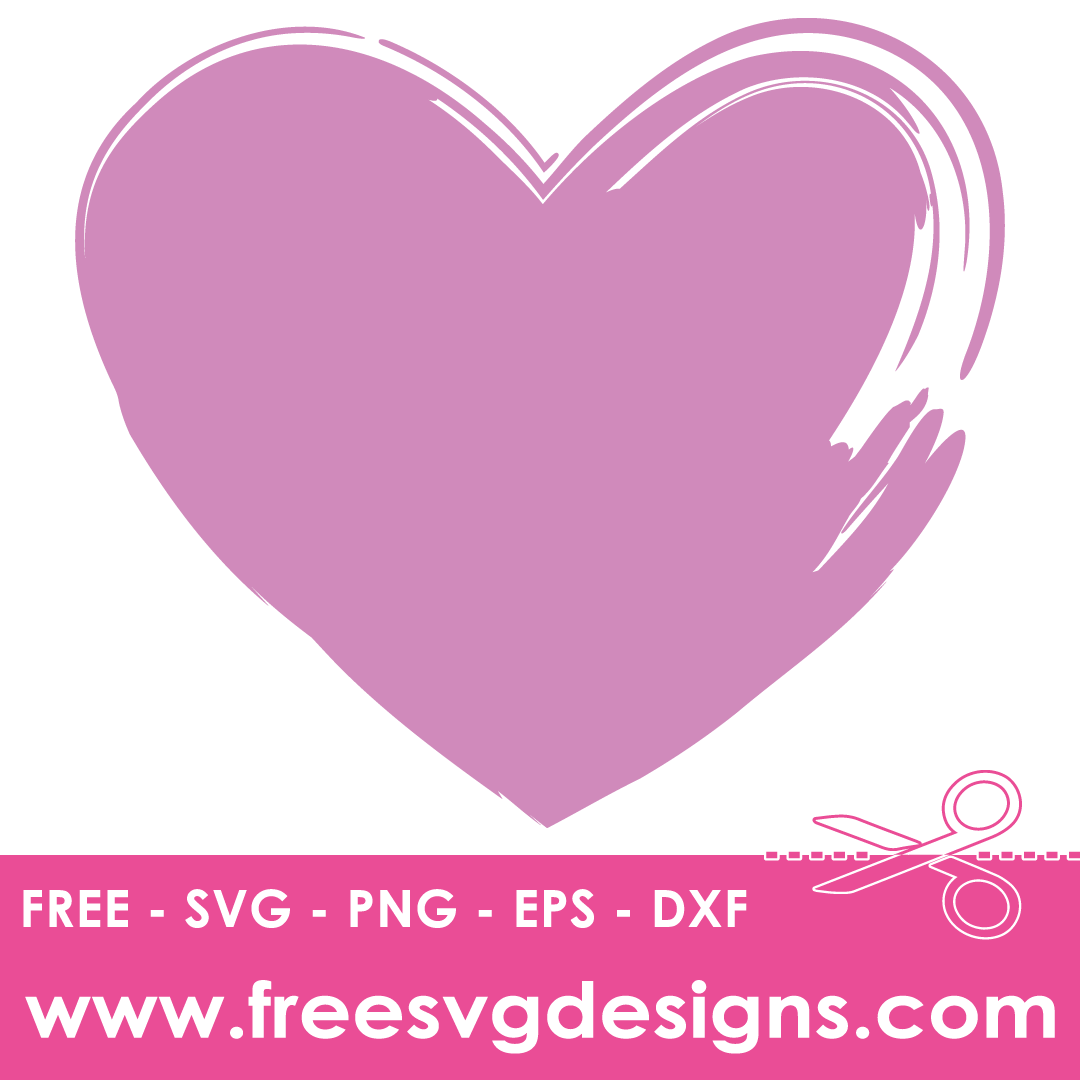 Distressed Grunge Love Heart Free SVG Files