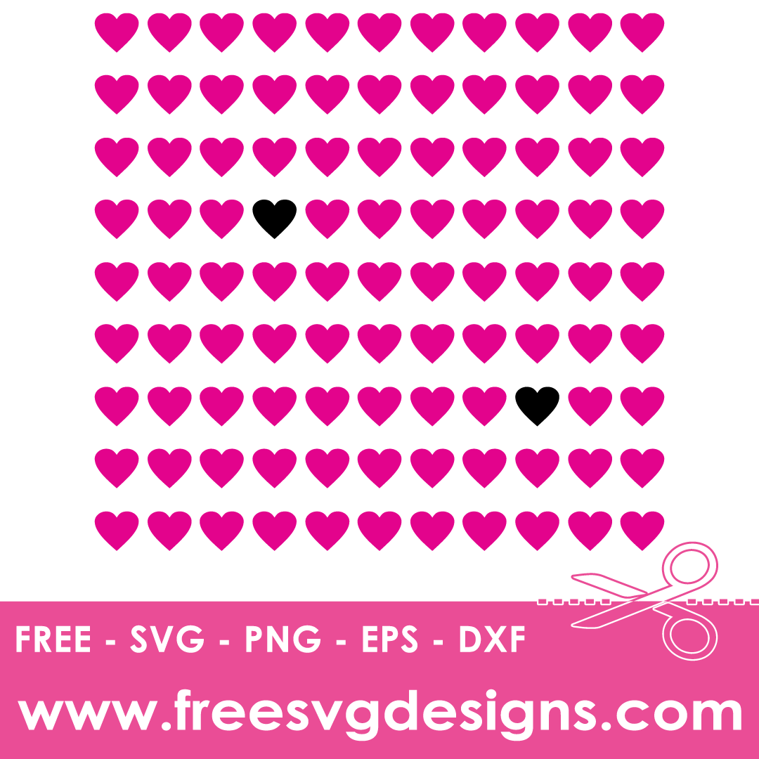 Love Hearts Pattern Free SVG Files