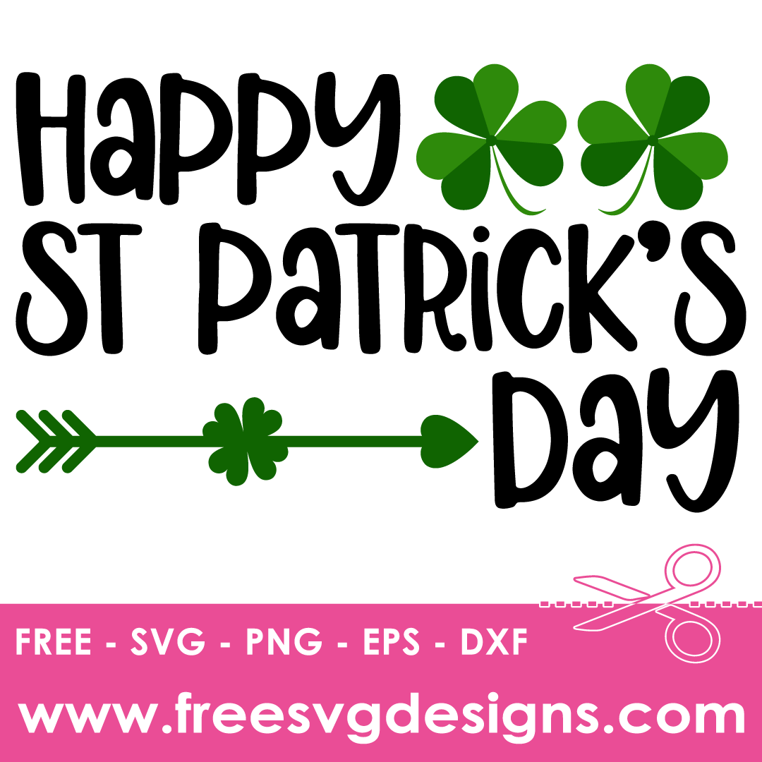 Happy St Patrick's Day Free Cut SVG