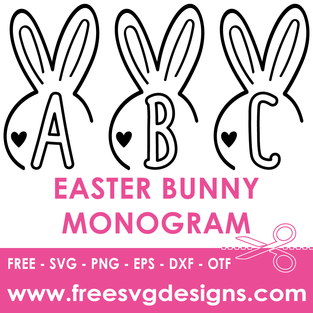 Easter Bunny FREE Monogram Font