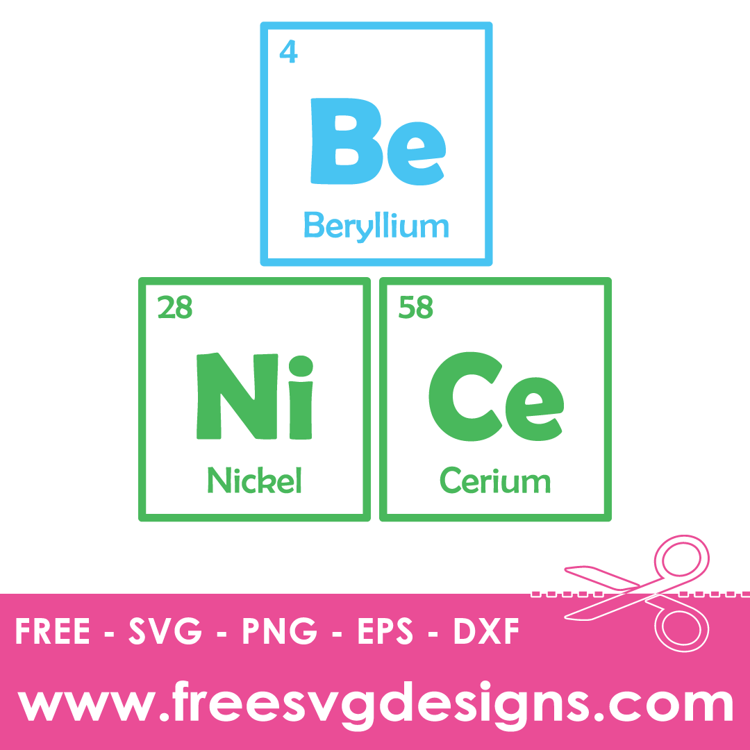 Science Be Nice Free SVG Cut Files