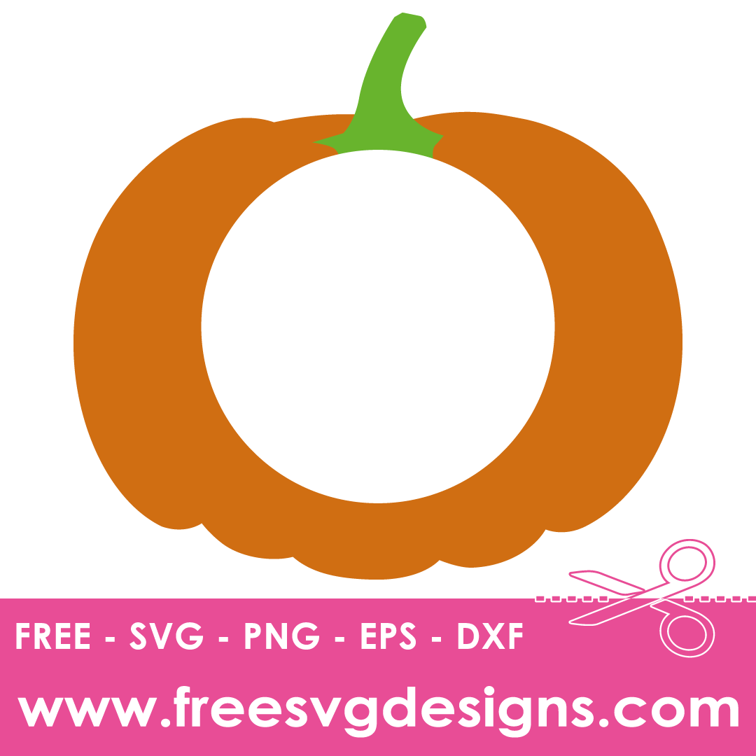 Pumpkin Monogram Frame Free SVG Cut Files