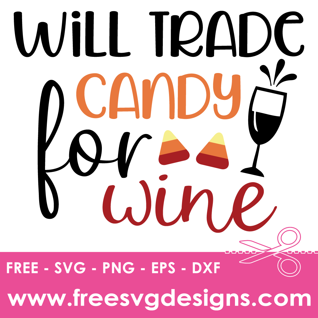 Halloween Candy For Wine Free SVG Cut Files