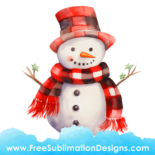 Christmas Snowman FREE PNG Image