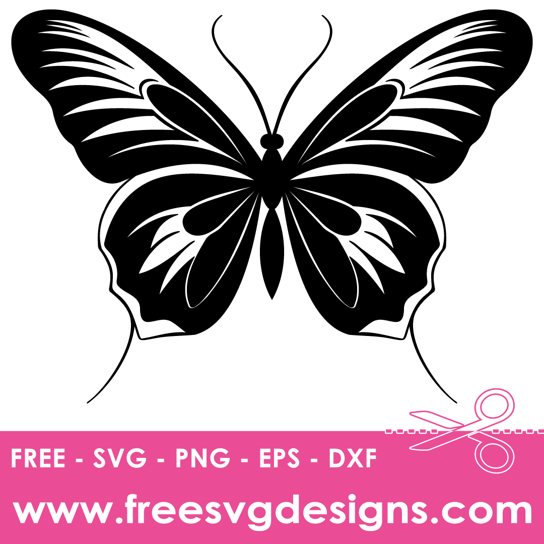 Butterfly Silhouette Free SVG Cut Files 2648