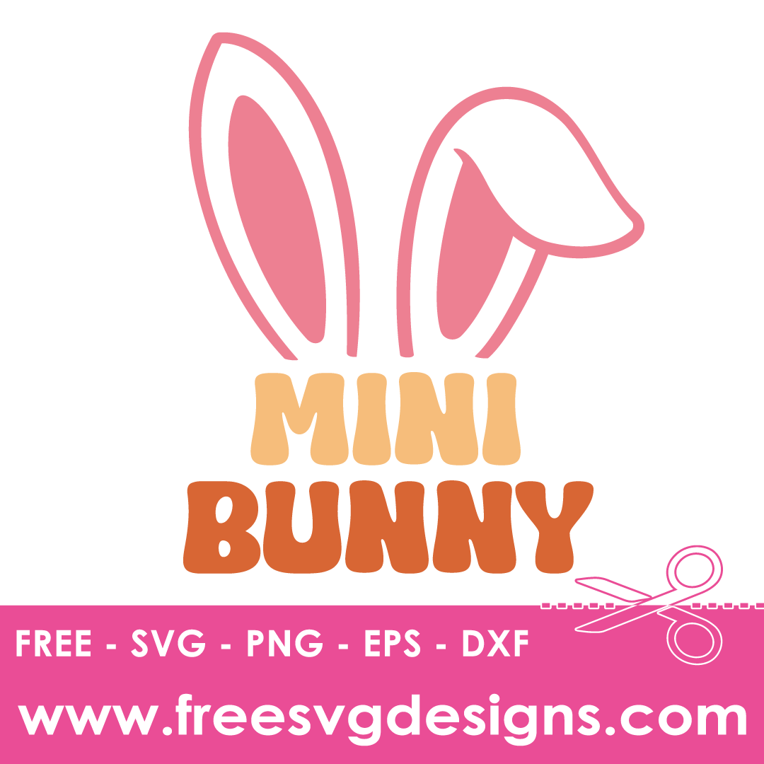 Easter Mini Bunny Free SVG Cut Files 2687