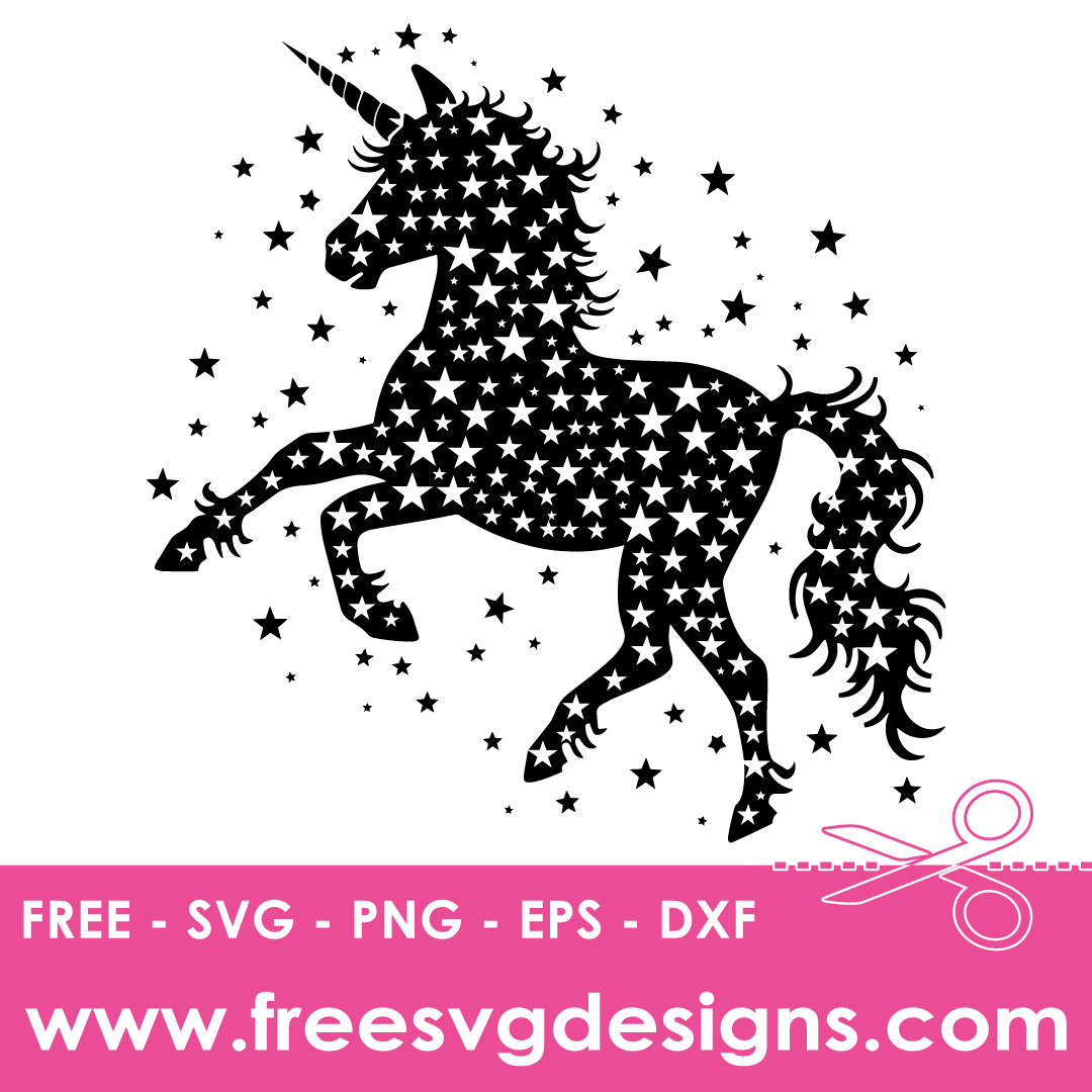 Star Unicorn Silhouette Free SVG Cut Files 2711