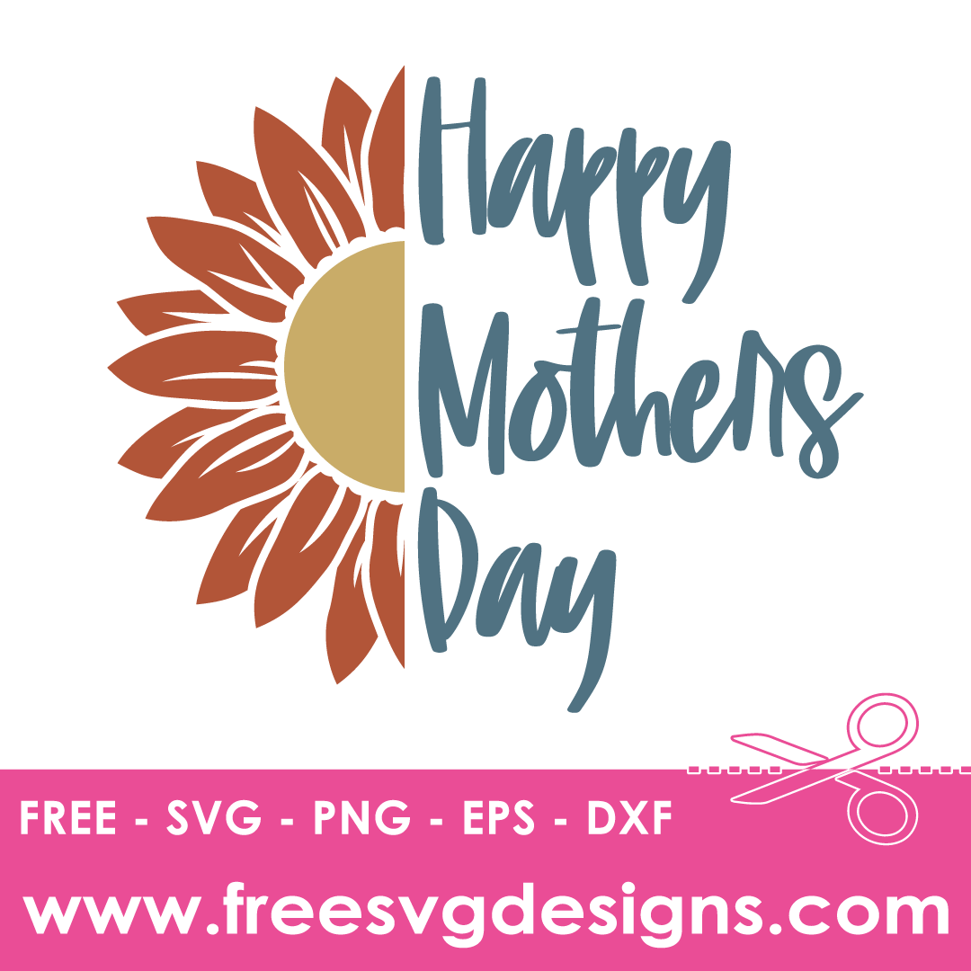 Mothers Day Sunflower Free SVG Cut Files 2718