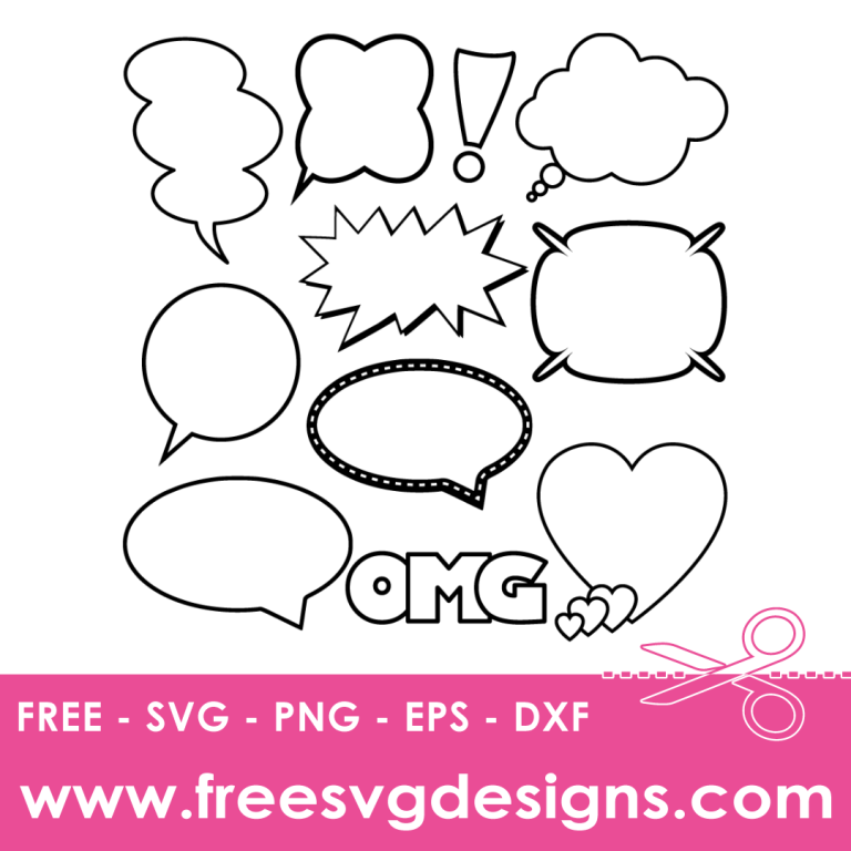 Speech bubbles Free SVG Files | SVG, PNG, DXF, EPS