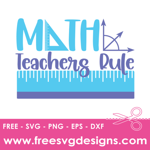 Math Teacher SVG Design